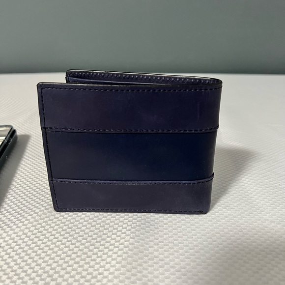 New Fossil Everett Large Coin Pocket Bifold Wallet Insignia Blue - Picture 8 of 11